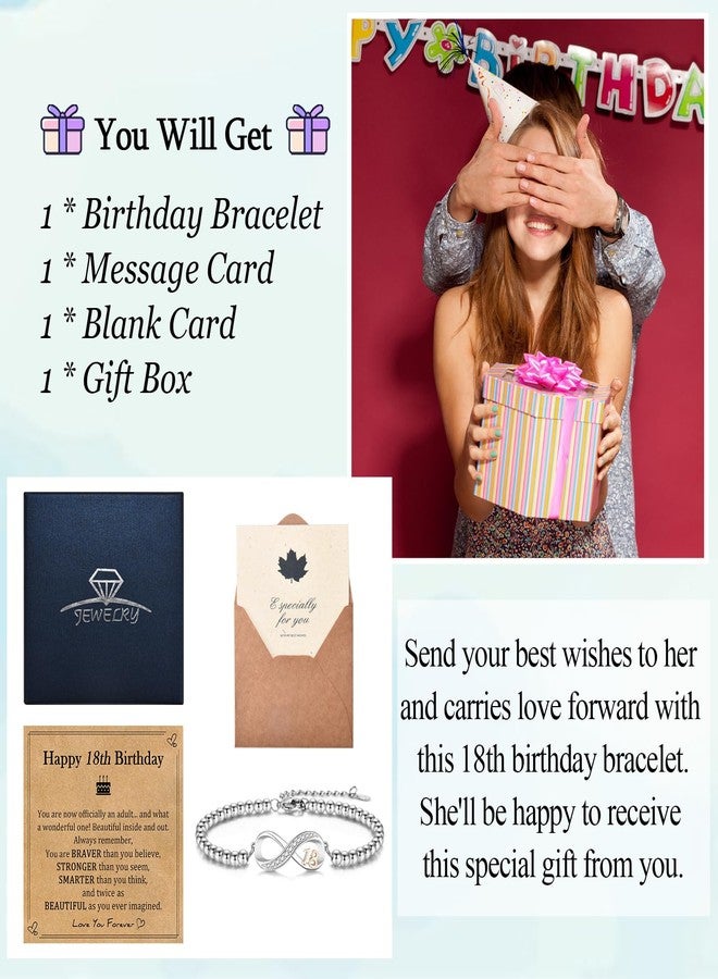 EPIRORA Birthday Gifts for Girls, 10th/11th/12th/13th/14th/15th/16th/18th/21st Birthday Gift Ideas, Infinity Knot Stainless Steel Beaded Charm Number Bracelets for Daughter Sister Granddaughter Niece - Image 4