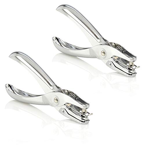 Swingline 1 Hole Punch, Hole Puncher, 5 Sheet Punch Capacity, Classic, Chrome, 2-Pack (74005) - Image 1