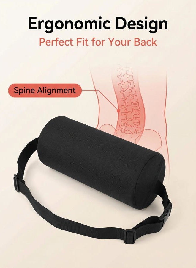 MIDLADE Lumbar Roll Support Pillow for Office Chair, Car, Gaming Chair Short - Image 3