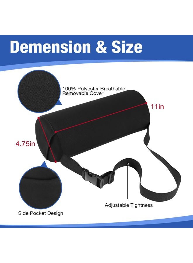 MIDLADE Lumbar Roll Support Pillow for Office Chair, Car, Gaming Chair Short - Image 2