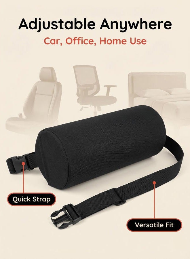 MIDLADE Lumbar Roll Support Pillow for Office Chair, Car, Gaming Chair Short - Image 4