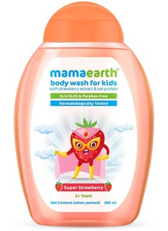 Mamaearth Super Strawberry Body Wash For Kids With Strawberry And Oat Protein 300 Ml  - Image 1