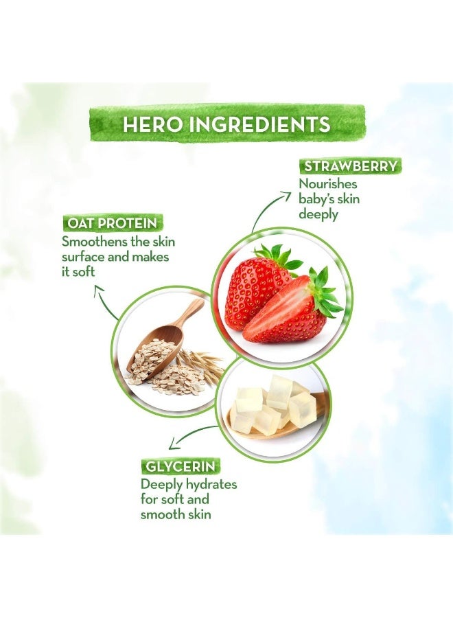 Mamaearth Super Strawberry Body Wash For Kids With Strawberry And Oat Protein 300 Ml - Image 4