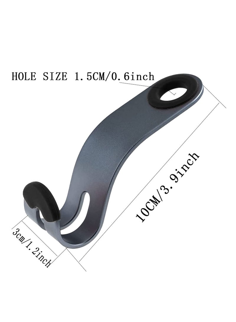 Car Seat Headrest Hook 2 Pack Universal Vehicle Hooks for Purses and Bags Handbag Holder Strong and Durable Backseat Hanger Storage Organizer for SUV Truck (Black2) - Image 2