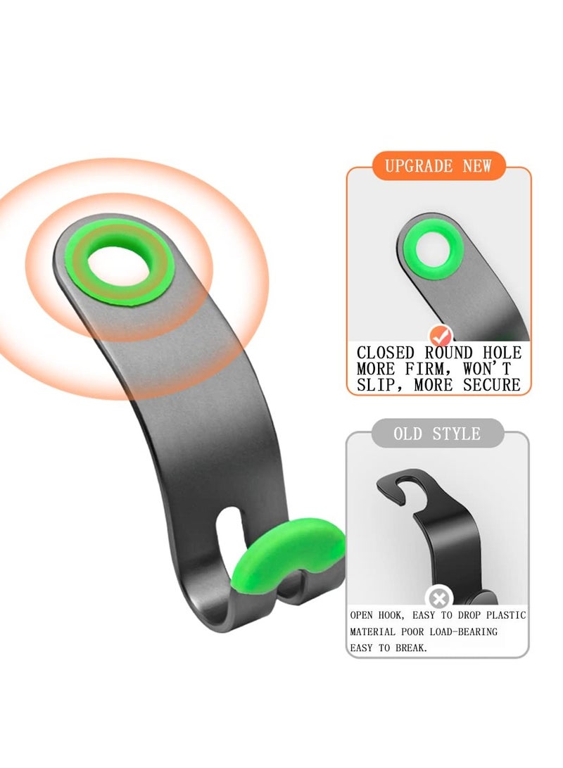 Car Seat Headrest Hook 2 Pack Universal Vehicle Hooks for Purses and Bags Handbag Holder Strong and Durable Backseat Hanger Storage Organizer for SUV Truck (Black2) - Image 4