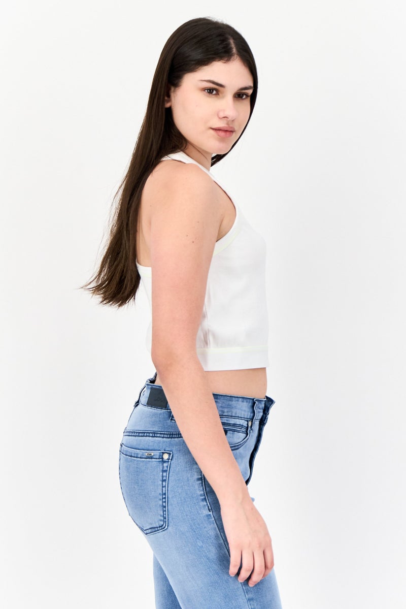 ESPRIT تي شيرت وبلوزة بدون أكمام للنساء 2 قطعة، لون ليموني - Image 3