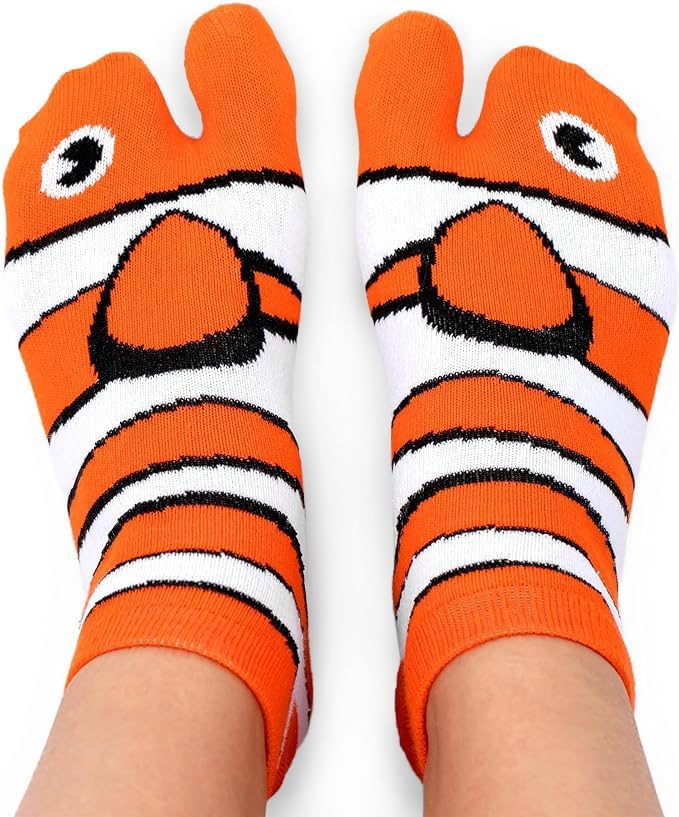 FISHY FEET Funny Novelty Socks - Unisex, White Elephant Gift, Christmas Stocking Stuffer - Image 2