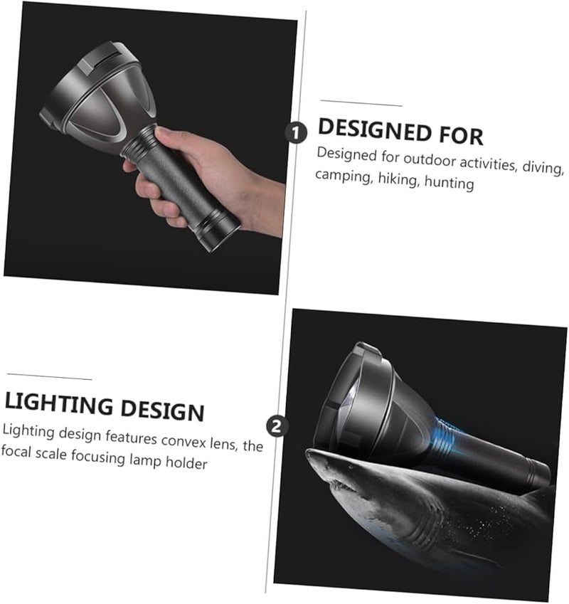 Jogfuny High Brightness Rechargeable LED Flashlight Outdoor Camping Torch Long Range - Image 4