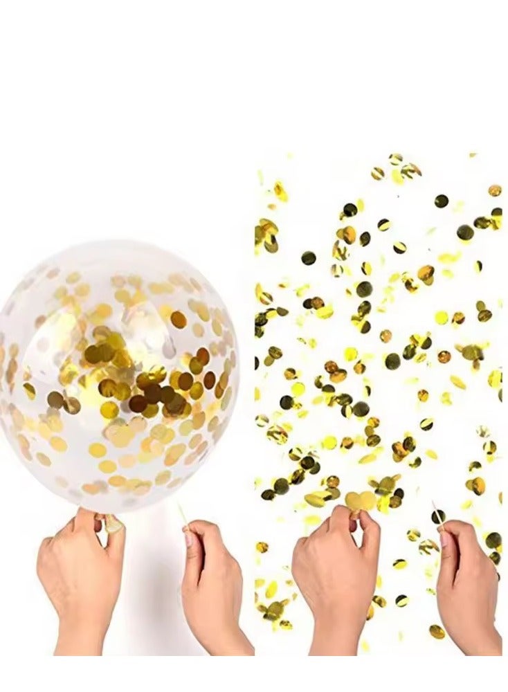 24pcs Gold Conffeti Balloons 12inch Durable and Perfect for Party Decoration with Ribbon - Image 4