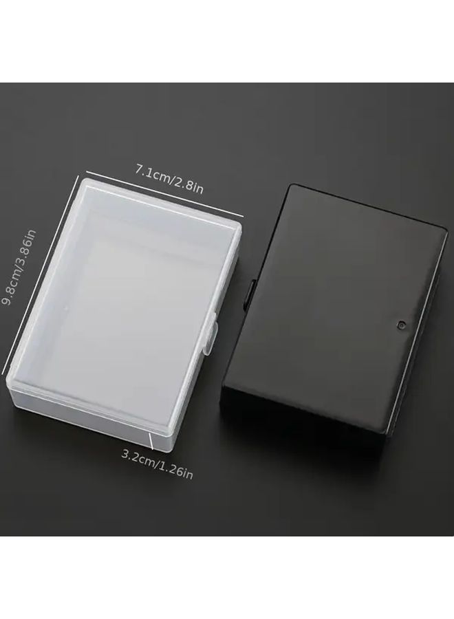 Transparent Flip Top Plastic Storage Box For Cards Jewelry Small Items - Image 3