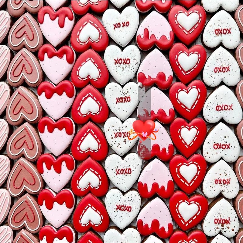 TUZICAKE 5Pcs Large Heart Cookie Cutter 5"" 3.78"" 3.1"" 2.35"" 1.61"" Heart Cookies Molds Stainless Steel Cutter Set For Mother'S Day  Father'S Day  Valentine'S Day - Image 5
