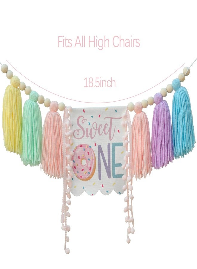 DCJHFJ Donut 1st High Chair Banner Sweet One Birthday Party Decorations for Baby Girl Grow Up Theme Decor - Image 5