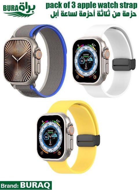 Apple Watch Band Strap For Apple Watch Ultra 2/Ultra 49mm, Series 10 46mm, 9/8/7 45mm, SE2/SE/6/5/4 44mm, 3/2/1 42mm
