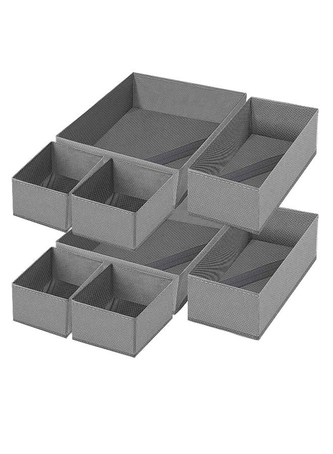 8-Pack Foldable Clothes Drawer Organizer - Versatile Storage for Clothing, Underwear, Bras, Ties & Socks - Perfect Closet Solution  - Image 1