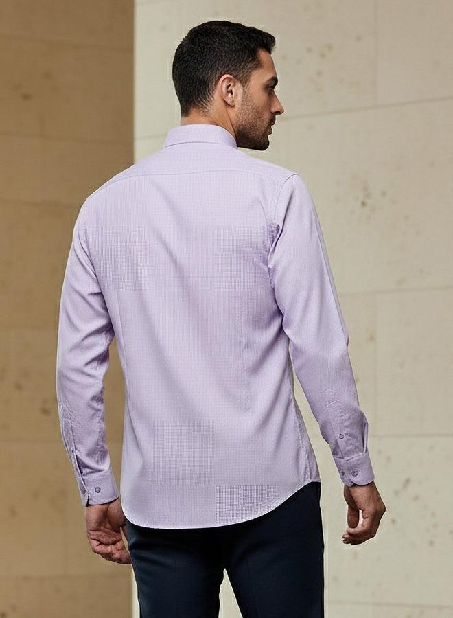 Splash FAV Men Regular Fit Spread Collar Textured Long Sleeves Shirt - Image 3