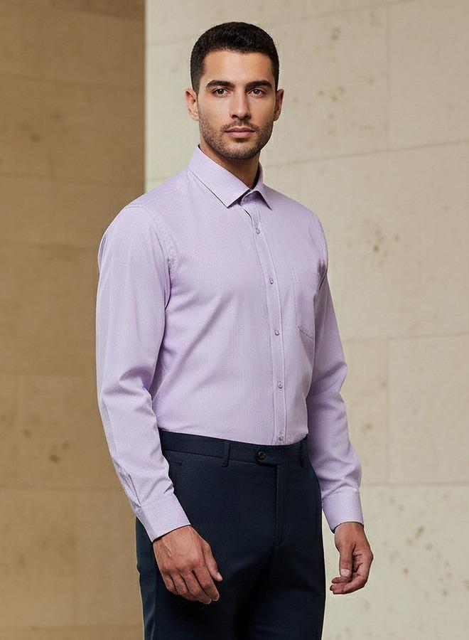 Splash FAV Men Regular Fit Spread Collar Textured Long Sleeves Shirt - Image 1