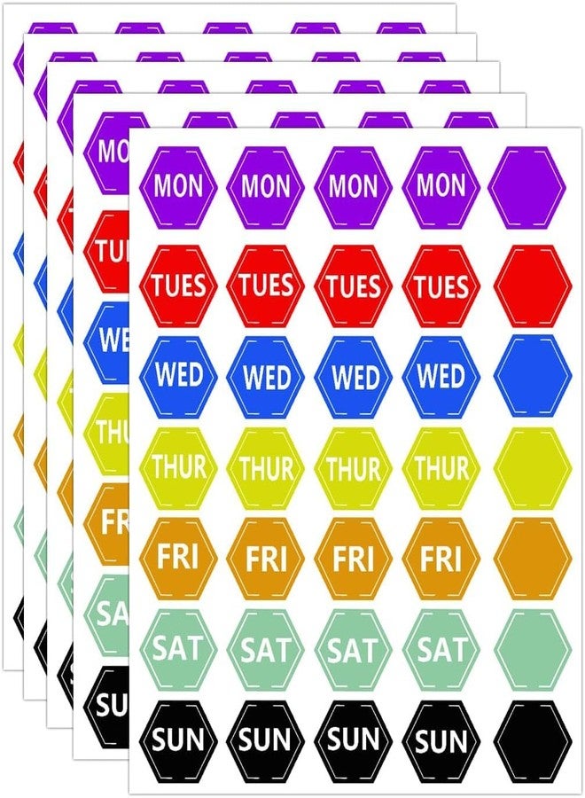 Remarkabel 7 Days of The Week Labels,Week Sticker Monday to Sunday,1 inch 7 Day Planner Stickers for Planners and Journals Scrapbooking Decorative Stickers(525pcs) - Image 1