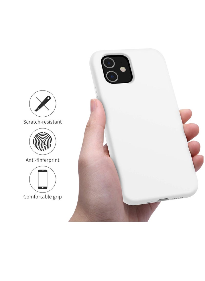 Generic - iPhone 12 Pro Max Case, Silicone Upgraded [Camera Protecion] Phone Case with Soft Anti-Scratch Microfiber Lining, 6.7 inch, White - Image 1