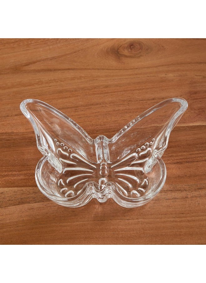 Home Box Vega Deco Glass Butterfly Mini Platter 17 x 3.6 x 12 cm  - Image 2