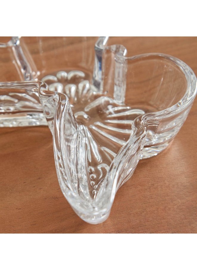 Home Box Vega Deco Glass Butterfly Mini Platter 17 x 3.6 x 12 cm  - Image 3