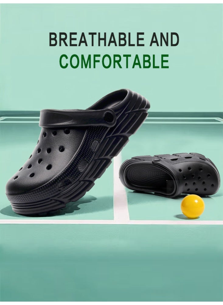 GUOLUOFEI Comfy Garden Clogs for Women and Men, Slip On Mules Sandals Lightweight Slippers Outside Home Casual Wear Non-Slip Air Cushion Thick Bottom Slides Shoes - Image 2