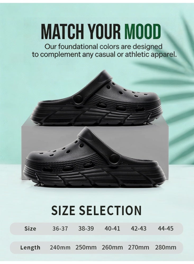 GUOLUOFEI Comfy Garden Clogs for Women and Men, Slip On Mules Sandals Lightweight Slippers Outside Home Casual Wear Non-Slip Air Cushion Thick Bottom Slides Shoes - Image 4