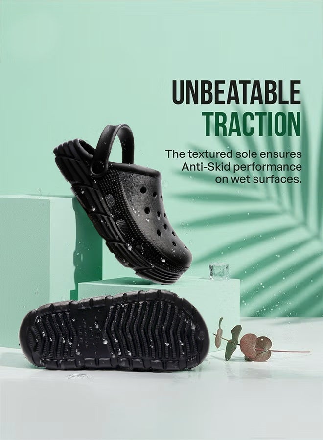 GUOLUOFEI Comfy Garden Clogs for Women and Men, Slip On Mules Sandals Lightweight Slippers Outside Home Casual Wear Non-Slip Air Cushion Thick Bottom Slides Shoes - Image 3
