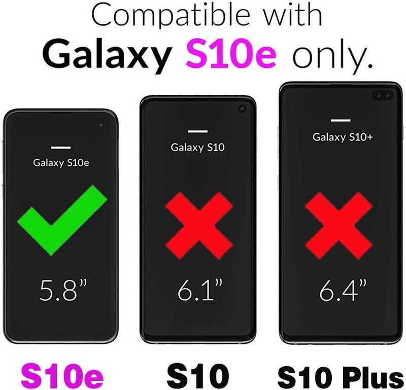 Asuwish Compatible With Samsung Galaxy S10E Wallet Case Tempered Glass Screen Protector And Leather Flip Cover Card Holder Cell Phone Cases For Glaxay S 10E Gaxaly 10Se Galaxies Se10 Women Men Pink - Image 2