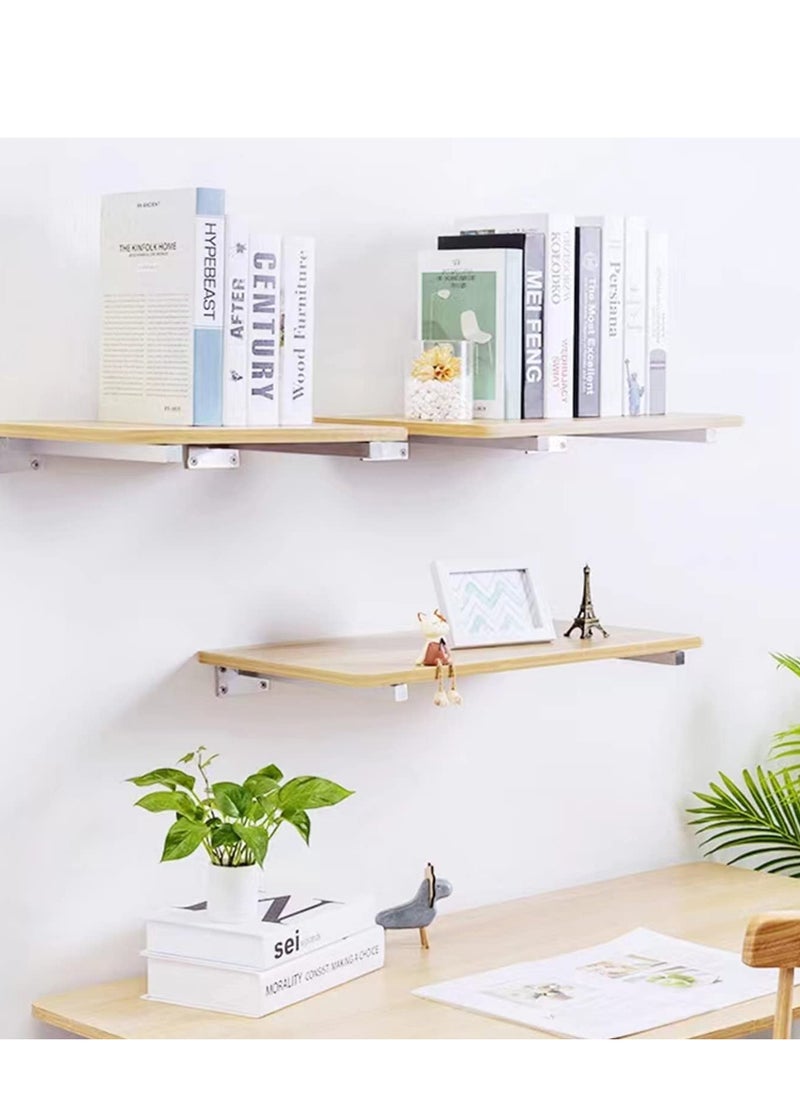 SYOSI Floating Shelf Brackets,  2 Pcs 6 inch Silver Heavy Duty Shelf Brackets, Premium Solid Steel Shelf Supports for Shelves, Heavy Floating Shelves Hardware for Shelves Support DIY  - Image 5