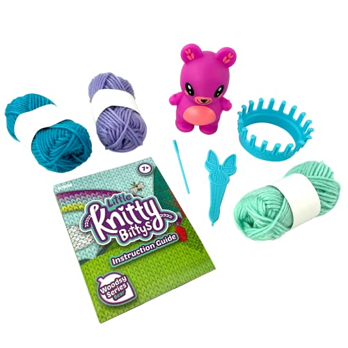 PlayMonster Little Knitty Bittys Bear - Beginner Knitting Craft Kit - Makes 3 Mini Projects - Collect & Trade Clothes - Ages 7+ - Image 2