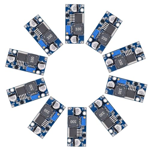 Valefod XL6009 DC to DC Boost Converter 3.0-30V to 5-35V Step-up Transformer Power Module, Pack of 10 - Image 1