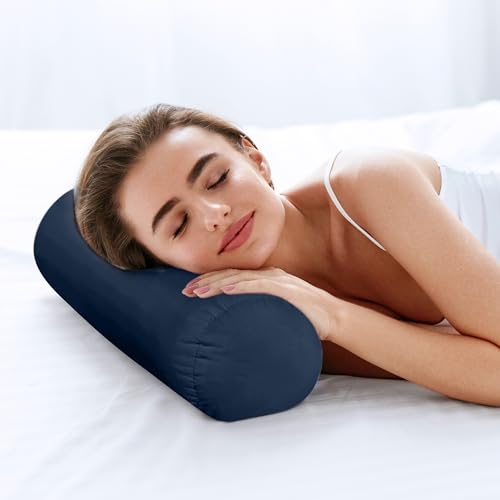 Utopia Bedding Bolster Pillows Insert Pack of 2 Navy 6 x 16 Inches Bed and Couch Pillows Indoor Decorative Pillows - Image 3