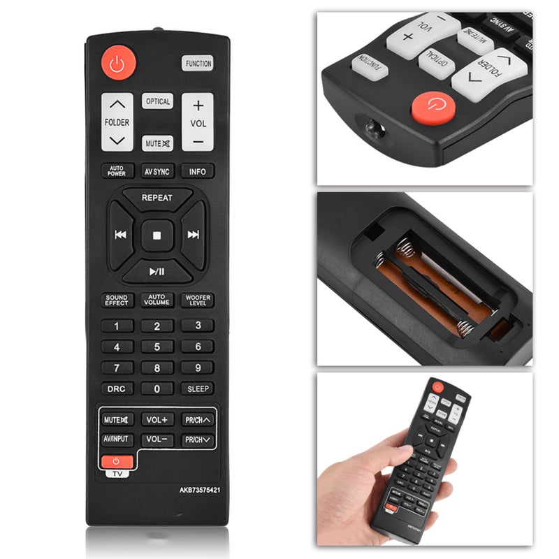 Replacement Remote Control ABS Wear-Resistant for LG Soundbar AKB73575421 NB2420A NB3520A NB4530B - Long-Range Soundbar Controller for Home Audio Systems - Image 3