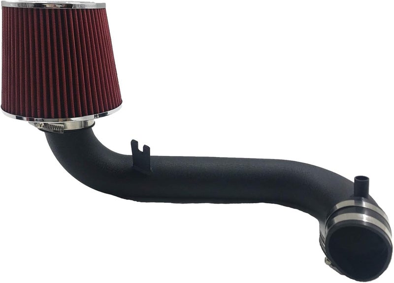MOOSUN 2.5 Inch Cold Air Intake Kit with Filter Fit for Honda Civic 2001 2002 2003 2004 2005 DX/LX/EX/GX/VP AT/MT 1.7L (Black Tube & Red Filter) - Image 1