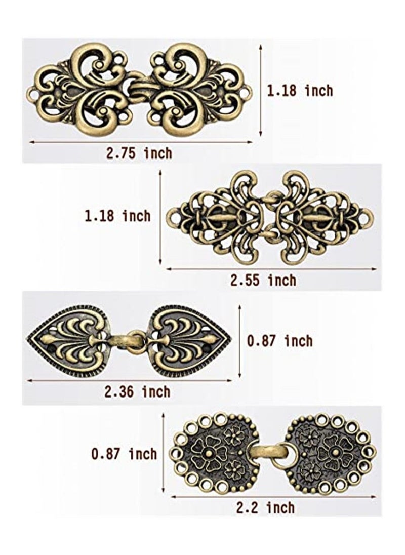 SYOSI Brooch Clip 4 Pieces Vintage Sweater Swirl Clip Cape Cloak Clips Retro Cardigan Clip Shawl Collar Clasp Dress Shirt Brooch Clip for Girl Women  - Image 4