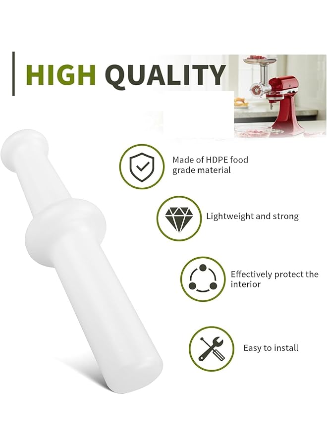erorex Universal Meat Grinder Pusher Stomper For Kitchenaid Meat Food Grinder Parts Meat Grinder Attachments Replacement For Lem Meat Grinder Pusher Tool 9.6 Inch Hdpe Food Grade Material 2 Pcs - Image 3