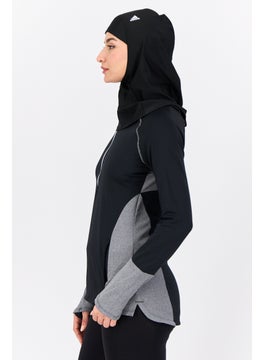 Adidas Women 2 Pc Swim Hijab With Inner Cap, Black  - Image 2