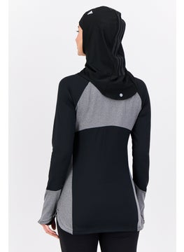 Adidas Women 2 Pc Swim Hijab With Inner Cap, Black  - Image 3