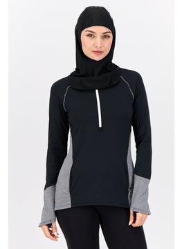 Adidas Women 2 Pc Swim Hijab With Inner Cap, Black  - Image 1