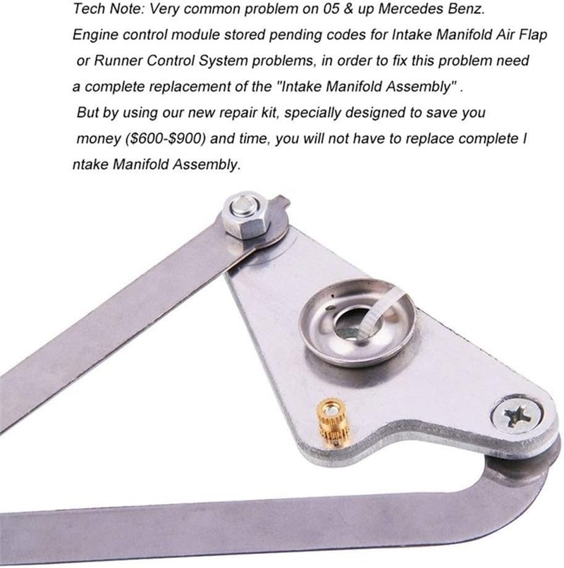 DEMULAX Aluminum Intake Manifold Swirl Air Flap Runner Lever Repair Kit - Image 4