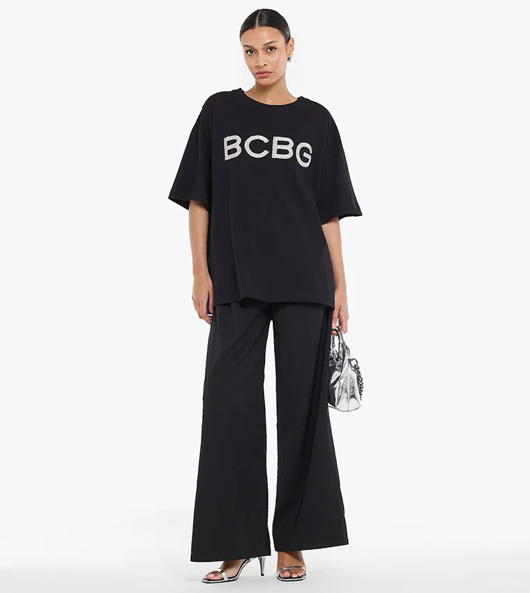 BCBG Embellished Logo Tee