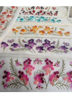 FIESTA Soft Velvet Towel 6 Pieces 3D Tufting Printed 50X90 cm  - Image 4