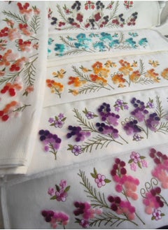 FIESTA Soft Velvet Towel 6 Pieces 3D Tufting Printed 50X90 cm  - Image 2