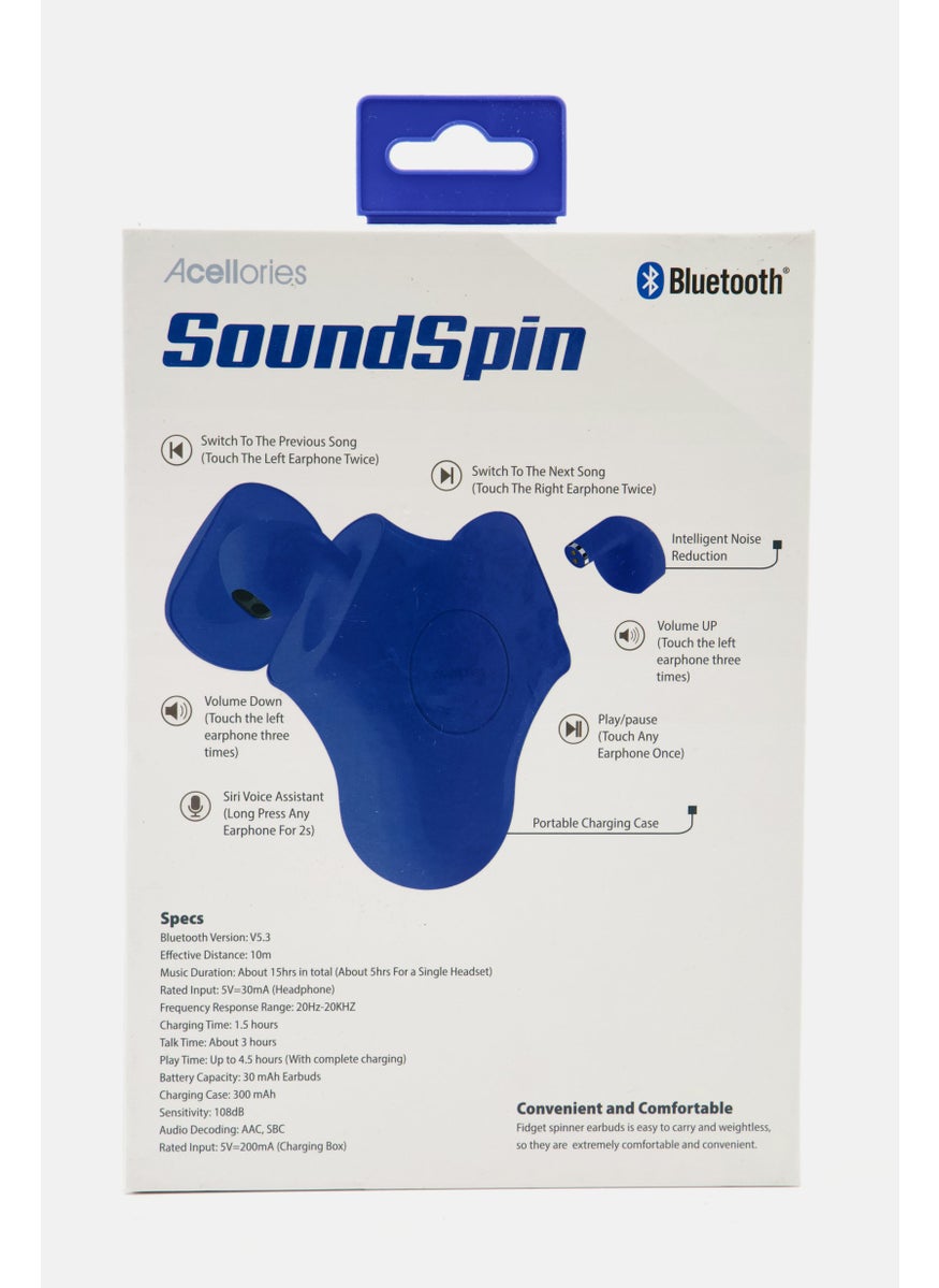 Sound Spin True Wireless Earbuds, Blue