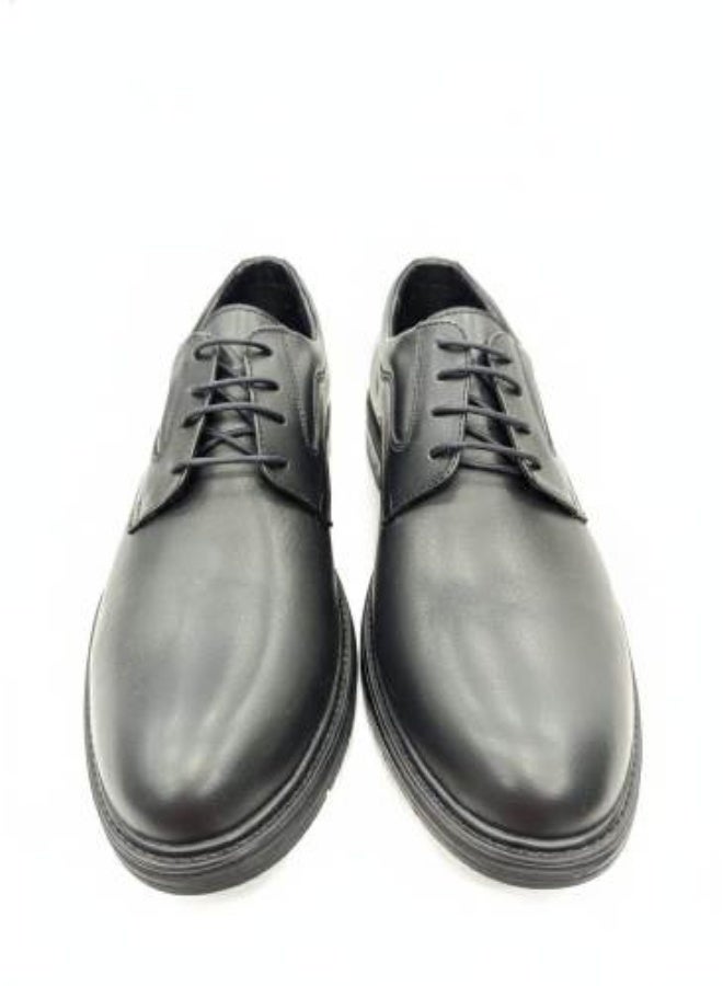 ARTWORK Men's formal shoes, genuine leather, black, lace-up, suitable for work and special occasions - Image 1