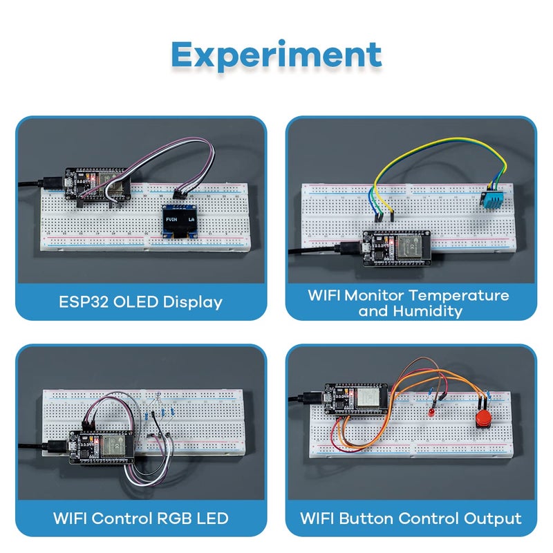 LAFVIN Basic Starter Kit for ESP32 ESP-32S WiFi I OT Development Board with Tutorial Compatible with Arduino IDE - Image 4
