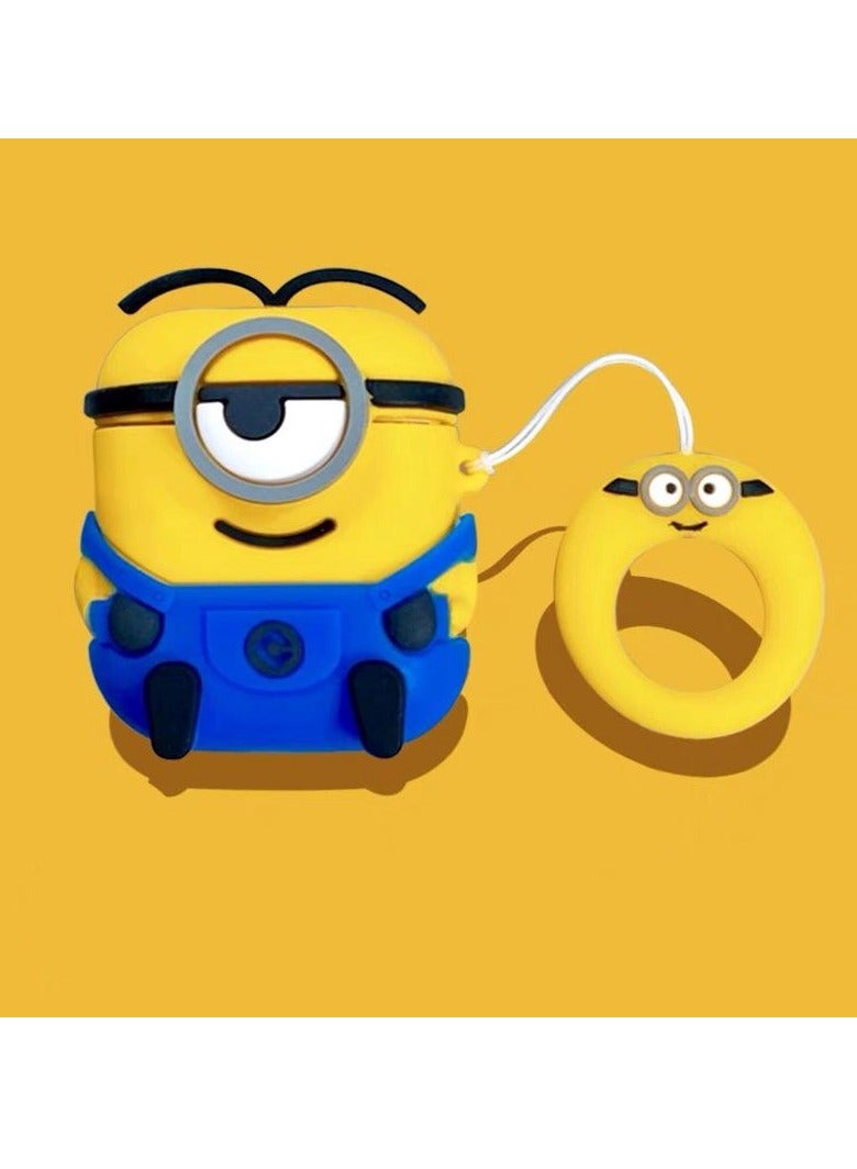 Compatible with AirPods 4 Case Soft Silicone Shockproof Cover for AirPods 4th Generation (2024), New 3D Cute Cartoon Creative Fun Case with Keychain Design - Image 1