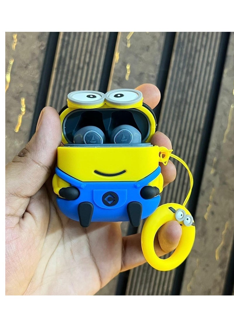 Compatible with AirPods 4 Case Soft Silicone Shockproof Cover for AirPods 4th Generation (2024), New 3D Cute Cartoon Creative Fun Case with Keychain Design - Image 3