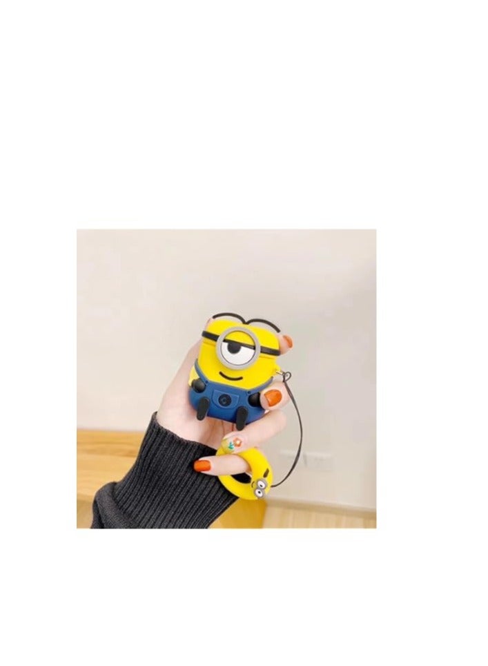 Compatible with AirPods 4 Case Soft Silicone Shockproof Cover for AirPods 4th Generation (2024), New 3D Cute Cartoon Creative Fun Case with Keychain Design - Image 4