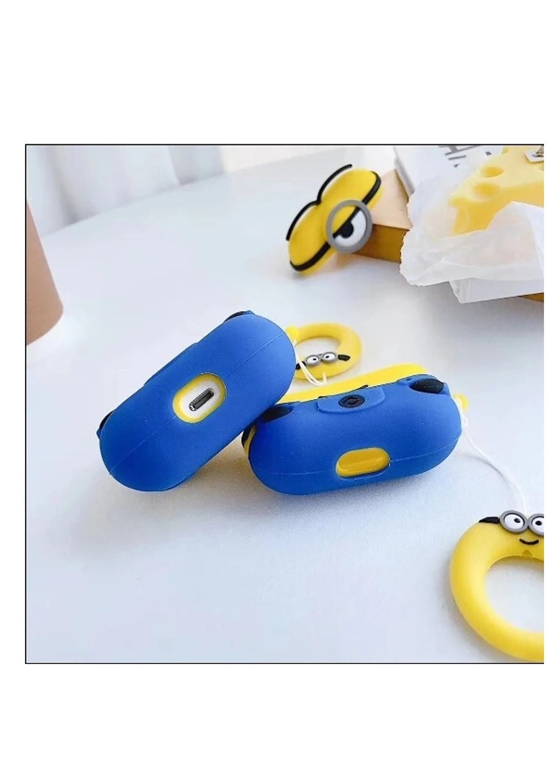 Compatible with AirPods 4 Case Soft Silicone Shockproof Cover for AirPods 4th Generation (2024), New 3D Cute Cartoon Creative Fun Case with Keychain Design - Image 5